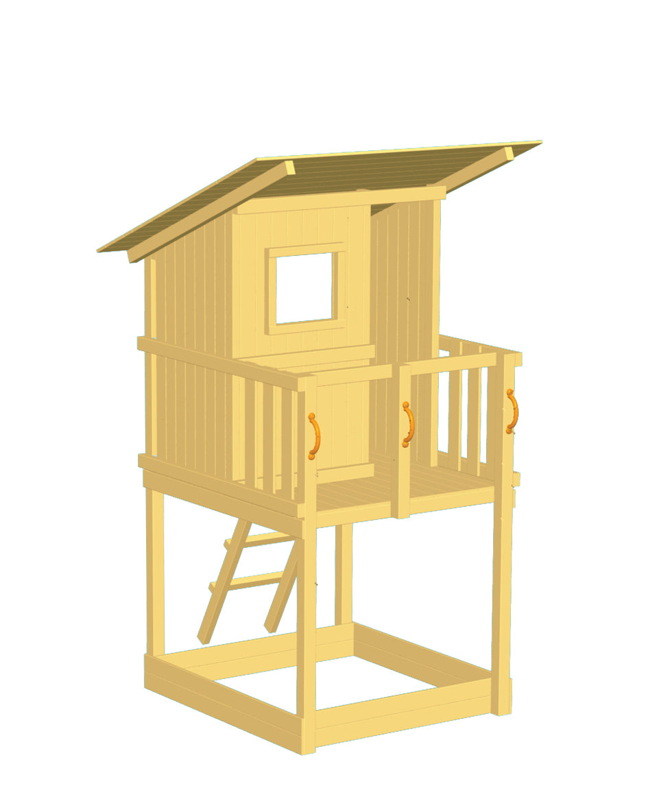 Blue Rabbit Beach Hut Climbing Frame - My Outdoor Playground