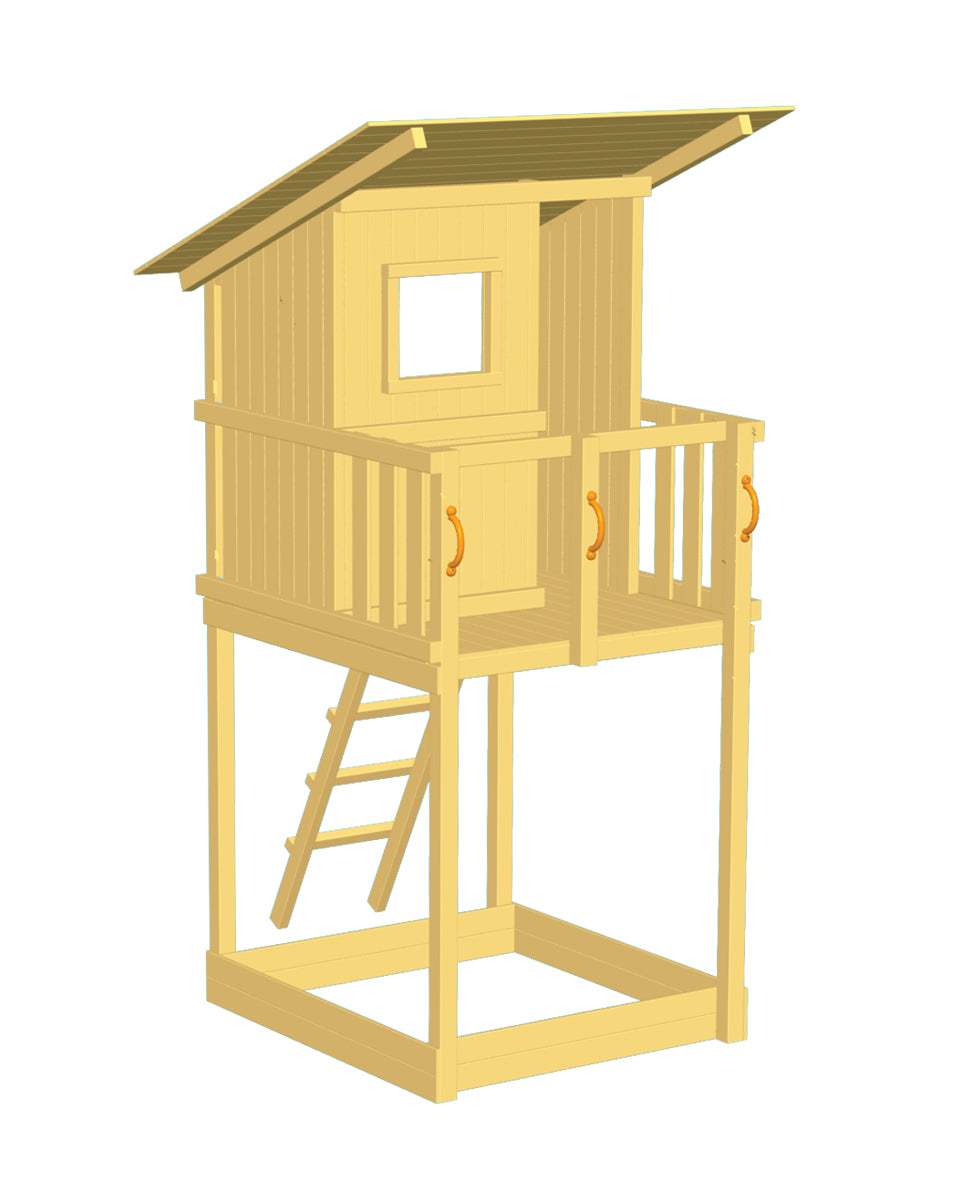 Blue Rabbit Beach Hut Climbing Frame - My Outdoor Playground