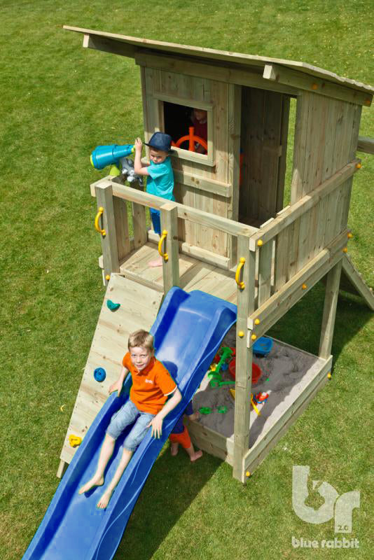 Blue Rabbit Beach Hut Climbing Frame - My Outdoor Playground