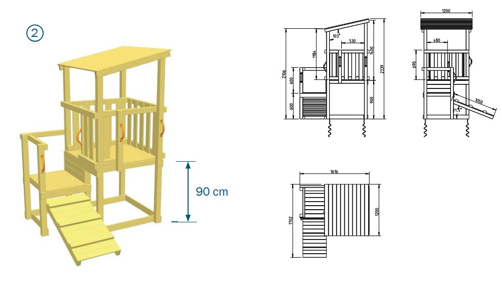 Blue Rabbit Cascade Climbing Frame - My Outdoor Playground