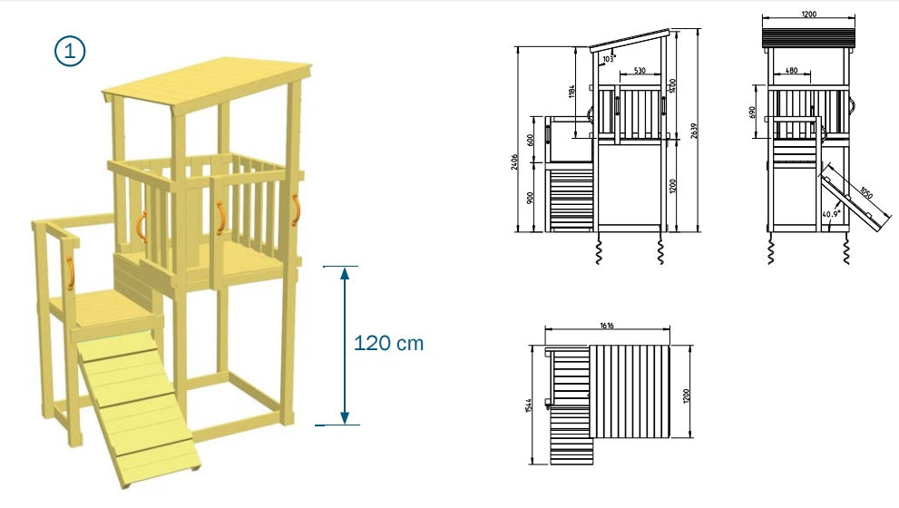 Blue Rabbit Cascade Climbing Frame - My Outdoor Playground