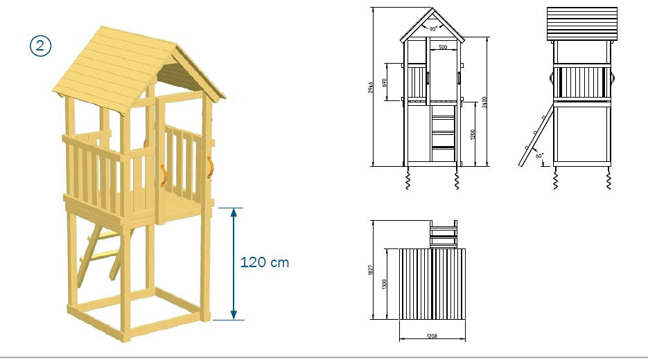 Blue Rabbit Kiosk Climbing Frame - My Outdoor Playground