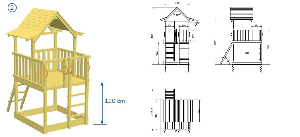 Blue Rabbit Pagoda Climbing Frame - My Outdoor Playground