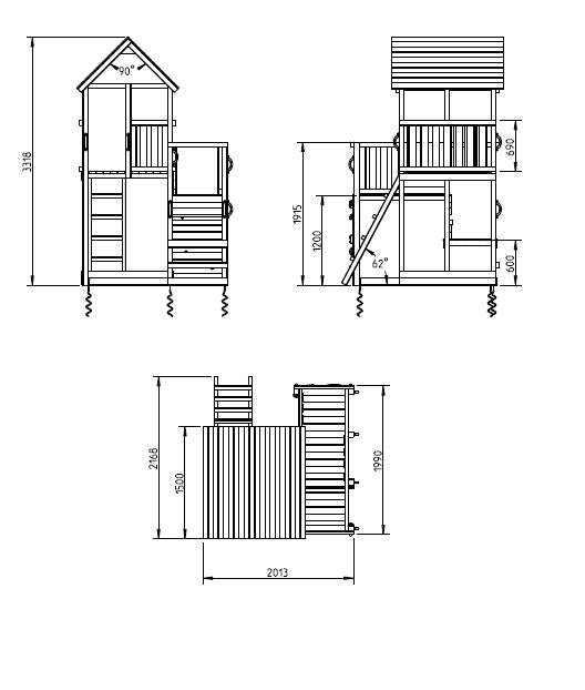 Blue Rabbit Penthouse Climbing Frame - My Outdoor Playground