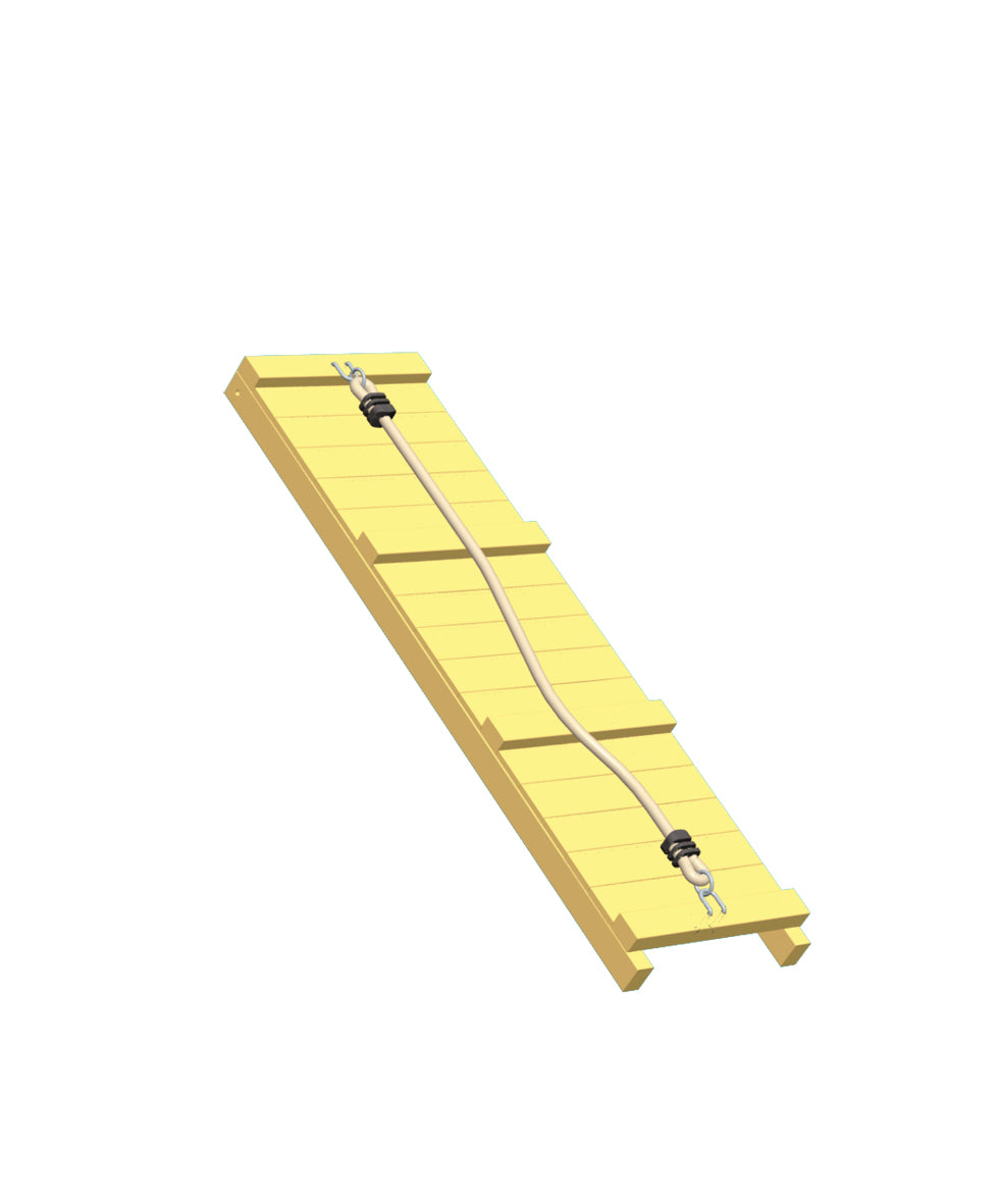 Blue Rabbit Ramp with Rope Module (add-on) - My Outdoor Playground